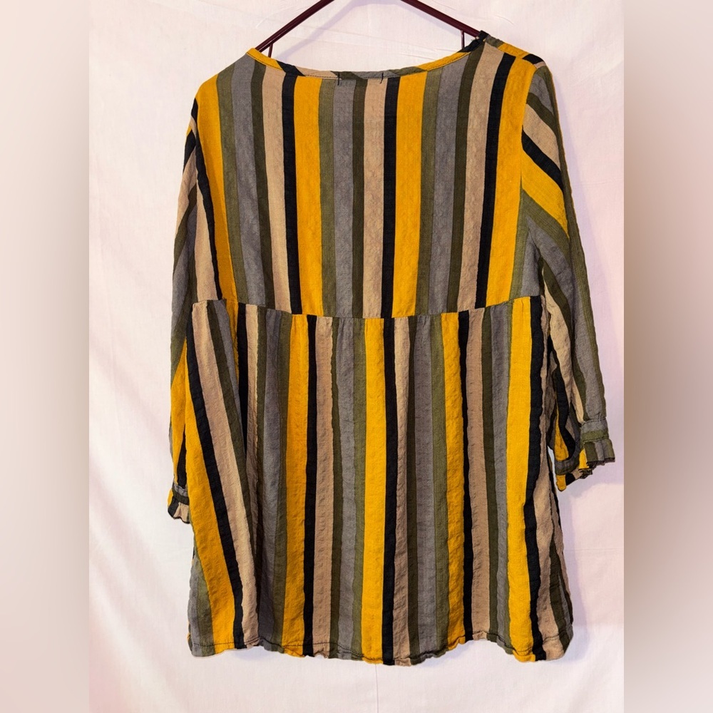 Striped Multicolor Tunic Top - Picture 7 of 8